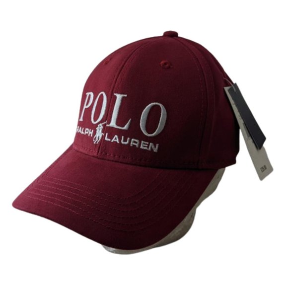 Polo Ralph Lauren Other - NWT Polo Ralph Lauren Maroon Classic Cotton Baseball Cap Logo Embroidered